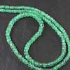 Natural Green Emerald Faceted Roundel Beads Strand Length 20 Inches and Size 2.5mm to 4.5mm approx.